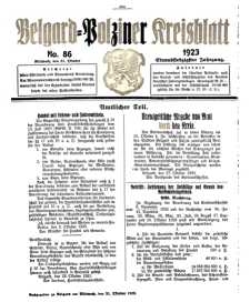 Belgard-Polziner Kreisblatt, 1923, Nr 86