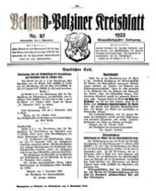 Belgard-Polziner Kreisblatt, 1923, Nr 87