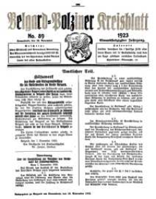Belgard-Polziner Kreisblatt, 1923, Nr 89