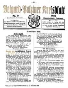 Belgard-Polziner Kreisblatt, 1923, Nr 91