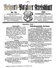 Belgard-Polziner Kreisblatt, 1923, Nr 93
