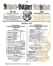 Belgard-Polziner Kreisblatt, 1923, Nr 101