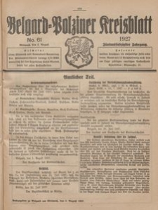 Belgard-Polziner Kreisblatt, 1927, Nr 61
