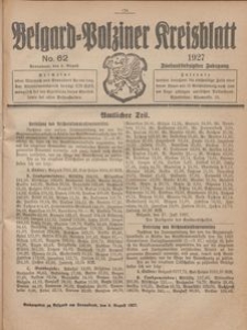 Belgard-Polziner Kreisblatt, 1927, Nr 62