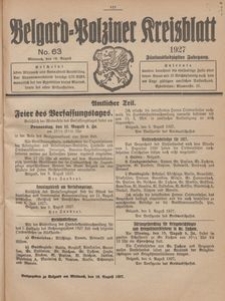 Belgard-Polziner Kreisblatt, 1927, Nr 63