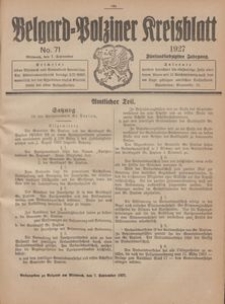 Belgard-Polziner Kreisblatt, 1927, Nr 71