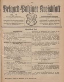 Belgard-Polziner Kreisblatt, 1927, Nr 72