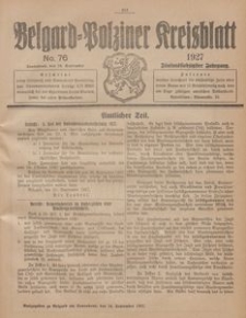 Belgard-Polziner Kreisblatt, 1927, Nr 76