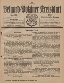 Belgard-Polziner Kreisblatt, 1927, Nr 90