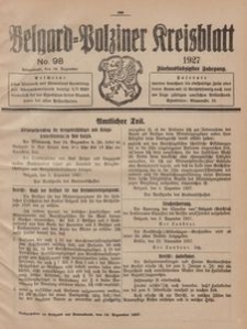 Belgard-Polziner Kreisblatt, 1927, Nr 98