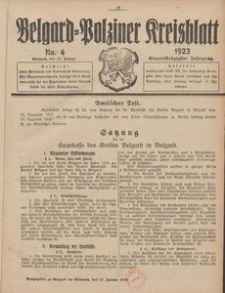 Belgard-Polziner Kreisblatt, 1923, Nr 4
