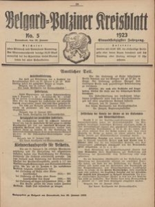 Belgard-Polziner Kreisblatt, 1923, Nr 5