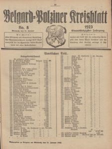 Belgard-Polziner Kreisblatt, 1923, Nr 8