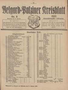 Belgard-Polziner Kreisblatt, 1923, Nr 8