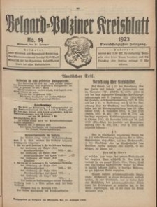 Belgard-Polziner Kreisblatt, 1923, Nr 14