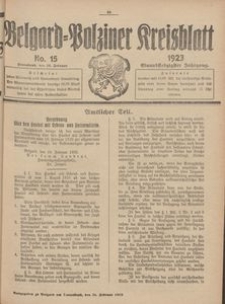 Belgard-Polziner Kreisblatt, 1923, Nr 15