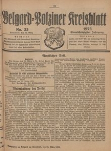 Belgard-Polziner Kreisblatt, 1923, Nr 23