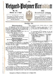 Belgard-Polziner Kreisblatt, 1915, Nr 64