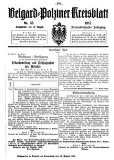Belgard-Polziner Kreisblatt, 1915, Nr 65