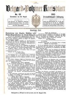 Belgard-Polziner Kreisblatt, 1915, Nr 69