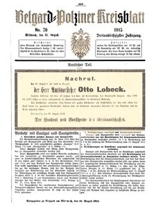 Belgard-Polziner Kreisblatt, 1915, Nr 70