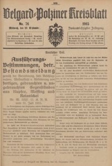 Belgard-Polziner Kreisblatt, 1915, Nr 76