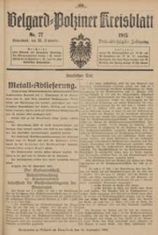 Belgard-Polziner Kreisblatt, 1915, Nr 77