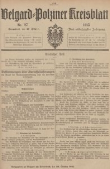 Belgard-Polziner Kreisblatt, 1915, Nr 87