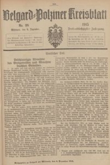 Belgard-Polziner Kreisblatt, 1915, Nr 98