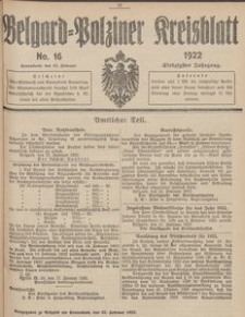 Belgard-Polziner Kreisblatt, 1922, Nr 16