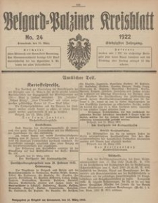 Belgard-Polziner Kreisblatt, 1922, Nr 24