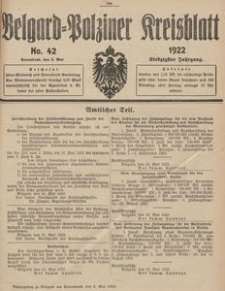 Belgard-Polziner Kreisblatt, 1922, Nr 42