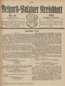 Belgard-Polziner Kreisblatt, 1922, Nr 57