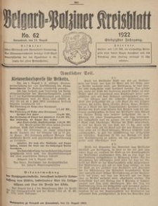 Belgard-Polziner Kreisblatt, 1922, Nr 62