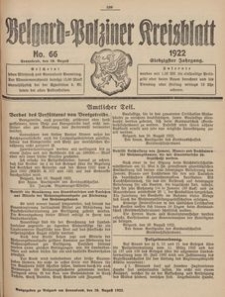 Belgard-Polziner Kreisblatt, 1922, Nr 66