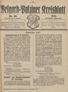 Belgard-Polziner Kreisblatt, 1922, Nr 68