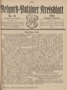 Belgard-Polziner Kreisblatt, 1922, Nr 76