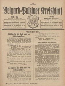Belgard-Polziner Kreisblatt, 1922, Nr 93