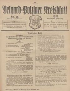 Belgard-Polziner Kreisblatt, 1922, Nr 96
