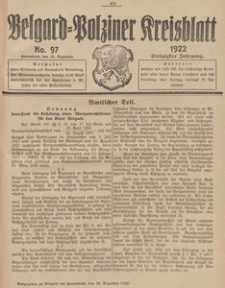 Belgard-Polziner Kreisblatt, 1922, Nr 97