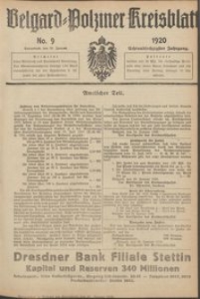 Belgard-Polziner Kreisblatt, 1920, Nr 8