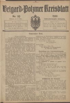 Belgard-Polziner Kreisblatt, 1920, Nr 20