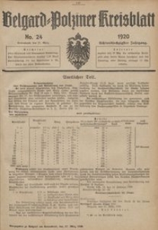 Belgard-Polziner Kreisblatt, 1920, Nr 24