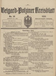 Belgard-Polziner Kreisblatt, 1920, Nr 35