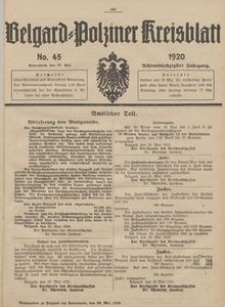 Belgard-Polziner Kreisblatt, 1920, Nr 45