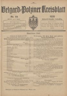 Belgard-Polziner Kreisblatt, 1920, Nr 64