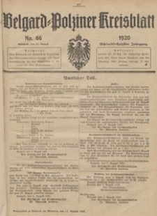 Belgard-Polziner Kreisblatt, 1920, Nr 66