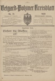 Belgard-Polziner Kreisblatt, 1920, Nr 75