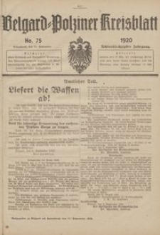 Belgard-Polziner Kreisblatt, 1920, Nr 75