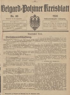 Belgard-Polziner Kreisblatt, 1920, Nr 80
